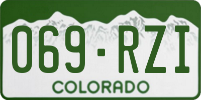 CO license plate 069RZI