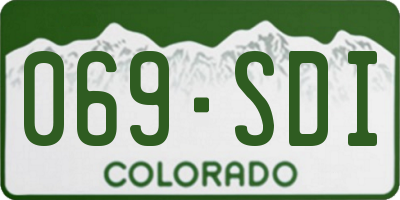 CO license plate 069SDI