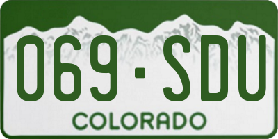 CO license plate 069SDU