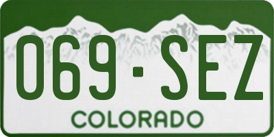 CO license plate 069SEZ