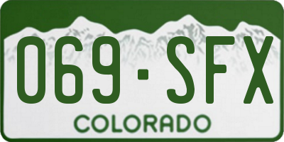 CO license plate 069SFX