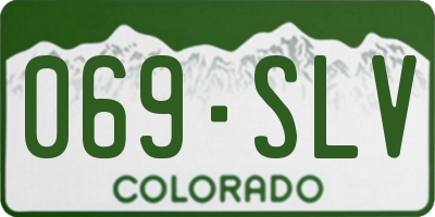 CO license plate 069SLV