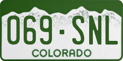 CO license plate 069SNL