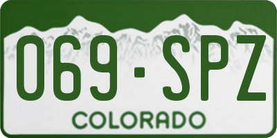CO license plate 069SPZ