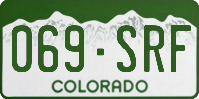 CO license plate 069SRF