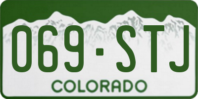 CO license plate 069STJ