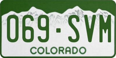 CO license plate 069SVM
