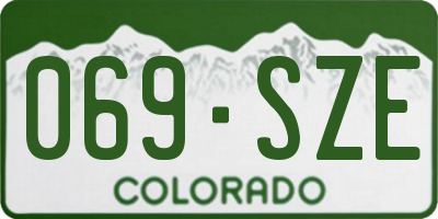 CO license plate 069SZE