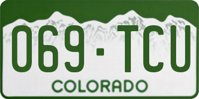 CO license plate 069TCU