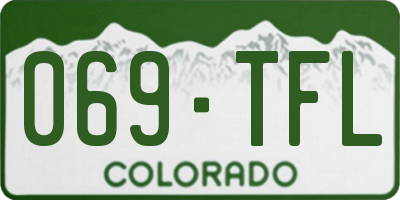 CO license plate 069TFL