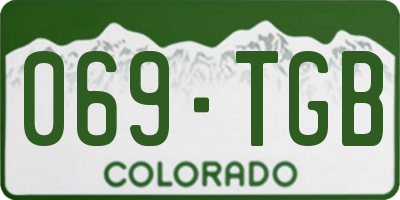 CO license plate 069TGB
