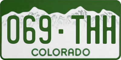 CO license plate 069THH