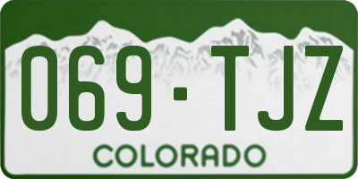 CO license plate 069TJZ