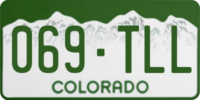 CO license plate 069TLL
