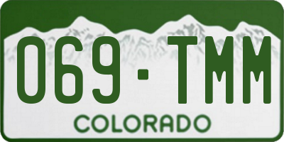 CO license plate 069TMM