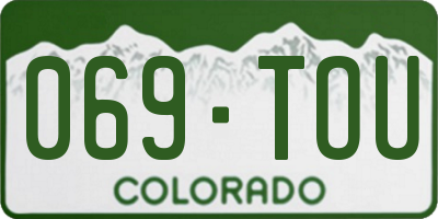 CO license plate 069TOU