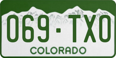 CO license plate 069TXO