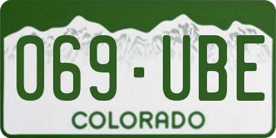 CO license plate 069UBE