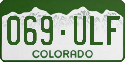 CO license plate 069ULF