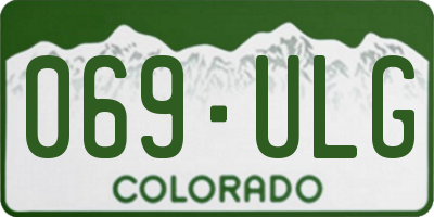 CO license plate 069ULG