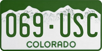 CO license plate 069USC