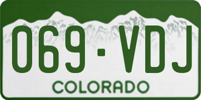 CO license plate 069VDJ