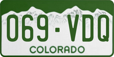 CO license plate 069VDQ