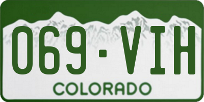CO license plate 069VIH