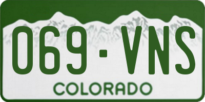 CO license plate 069VNS