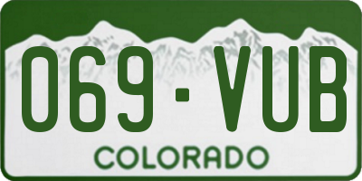 CO license plate 069VUB