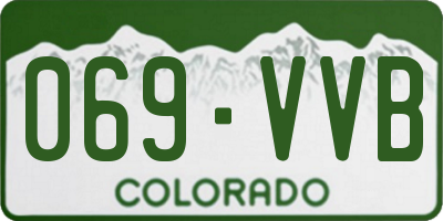 CO license plate 069VVB