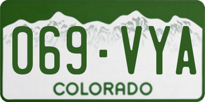 CO license plate 069VYA