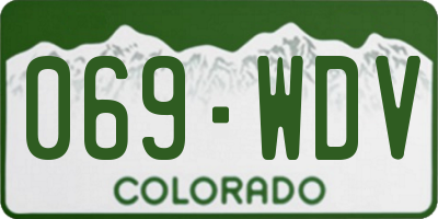 CO license plate 069WDV