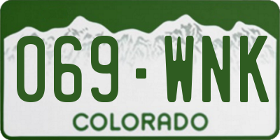 CO license plate 069WNK