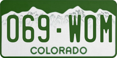 CO license plate 069WOM