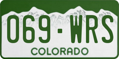 CO license plate 069WRS