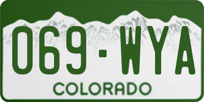 CO license plate 069WYA