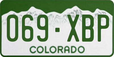 CO license plate 069XBP