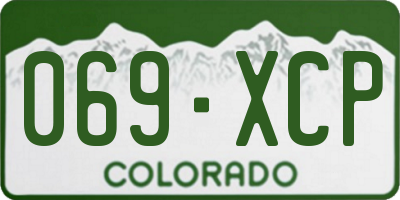 CO license plate 069XCP