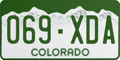 CO license plate 069XDA
