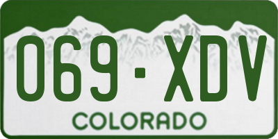 CO license plate 069XDV