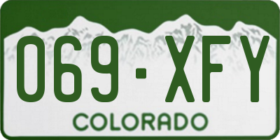 CO license plate 069XFY
