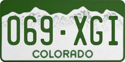 CO license plate 069XGI