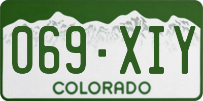 CO license plate 069XIY