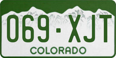CO license plate 069XJT
