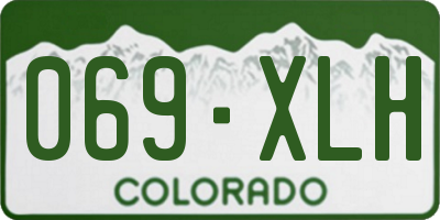 CO license plate 069XLH