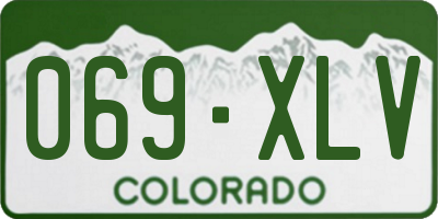 CO license plate 069XLV