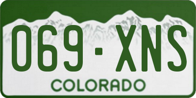 CO license plate 069XNS