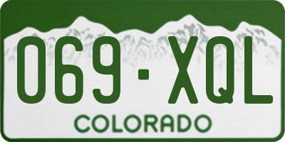 CO license plate 069XQL