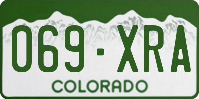 CO license plate 069XRA